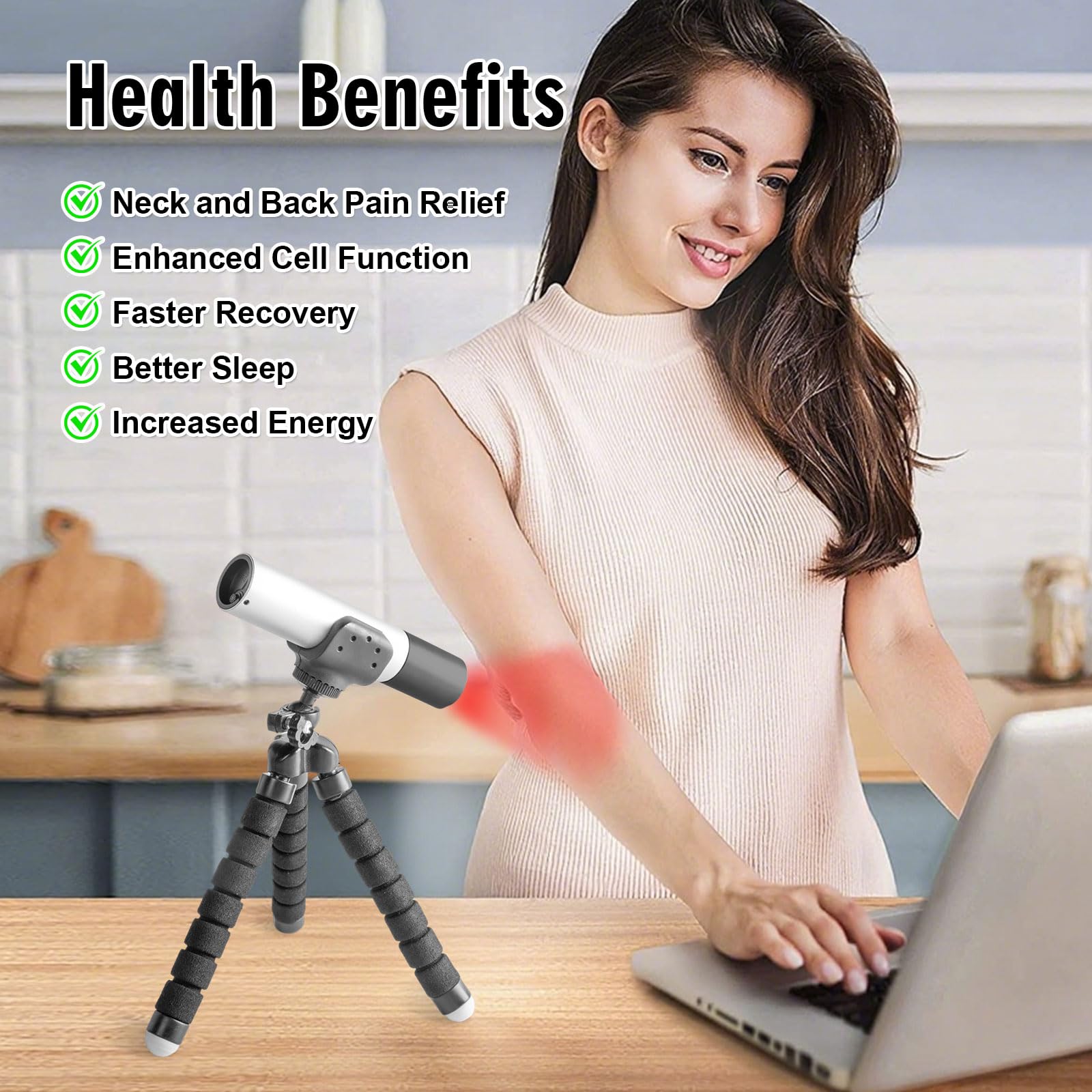 FUIART red light torch face-therapy for soothing warmth