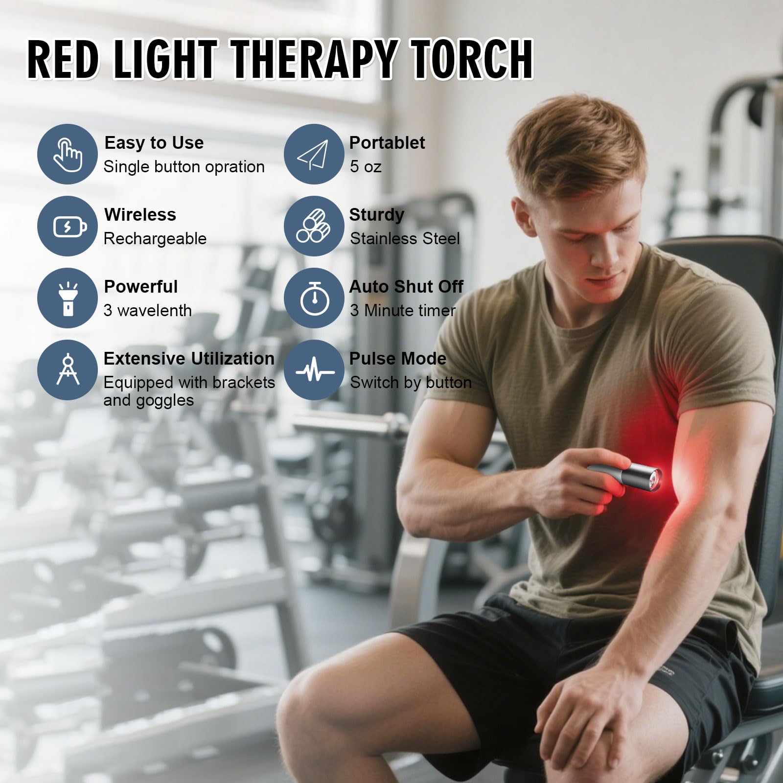 FUIART red light torch neck-application for focused relief during daily activities