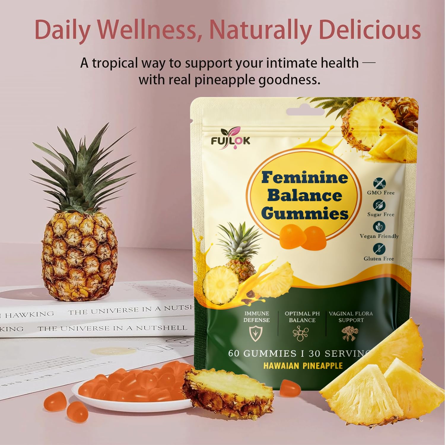 FUILOK gummies featuring Bacillus coagulans and prebiotic fiber for gentle digestive balance