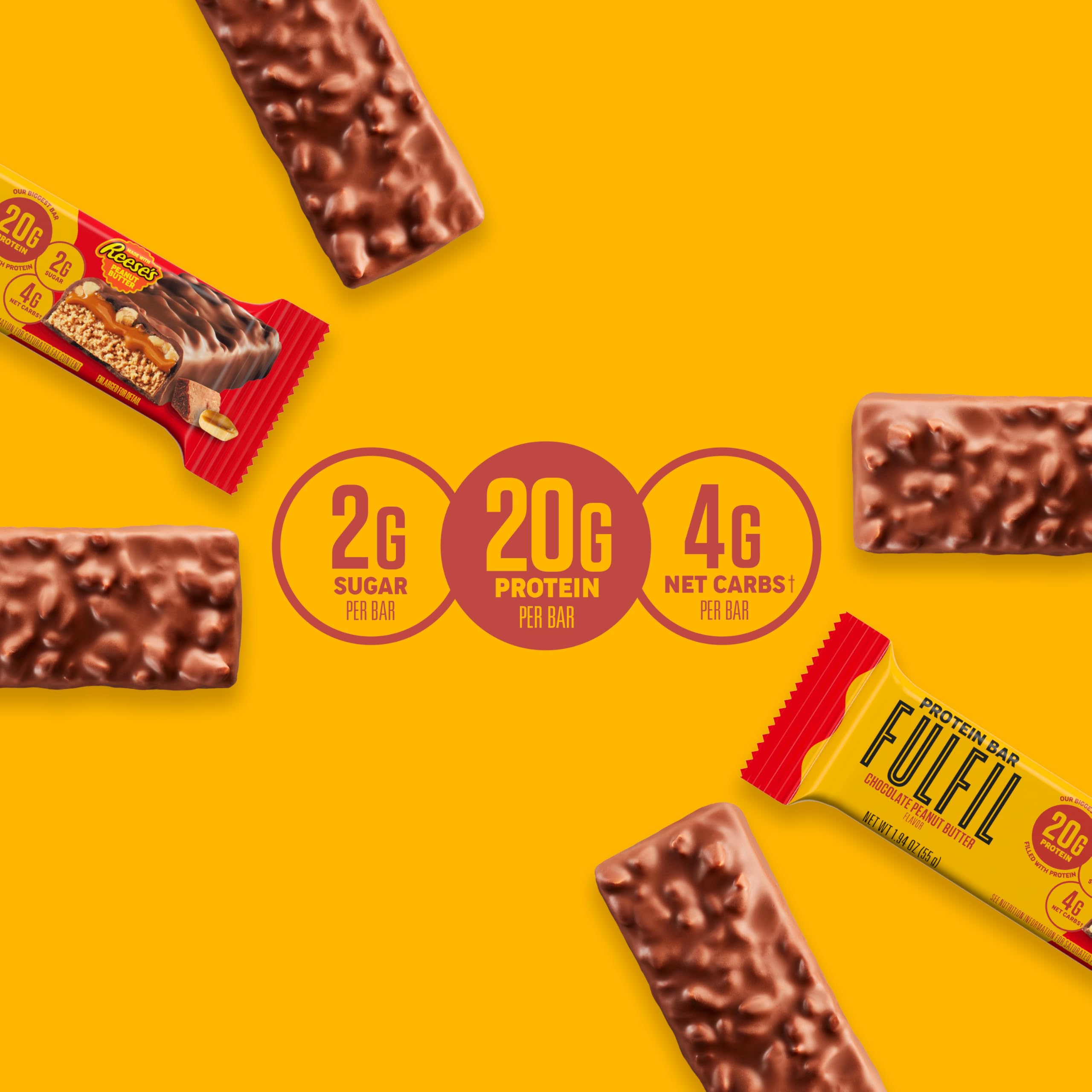 FULFIL bar beside desk and laptop, ideal quick office snack.