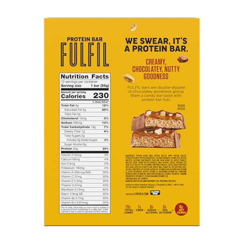 FULFIL Gluten-free bar with Reese's peanut butter and rich chocolate flavor.