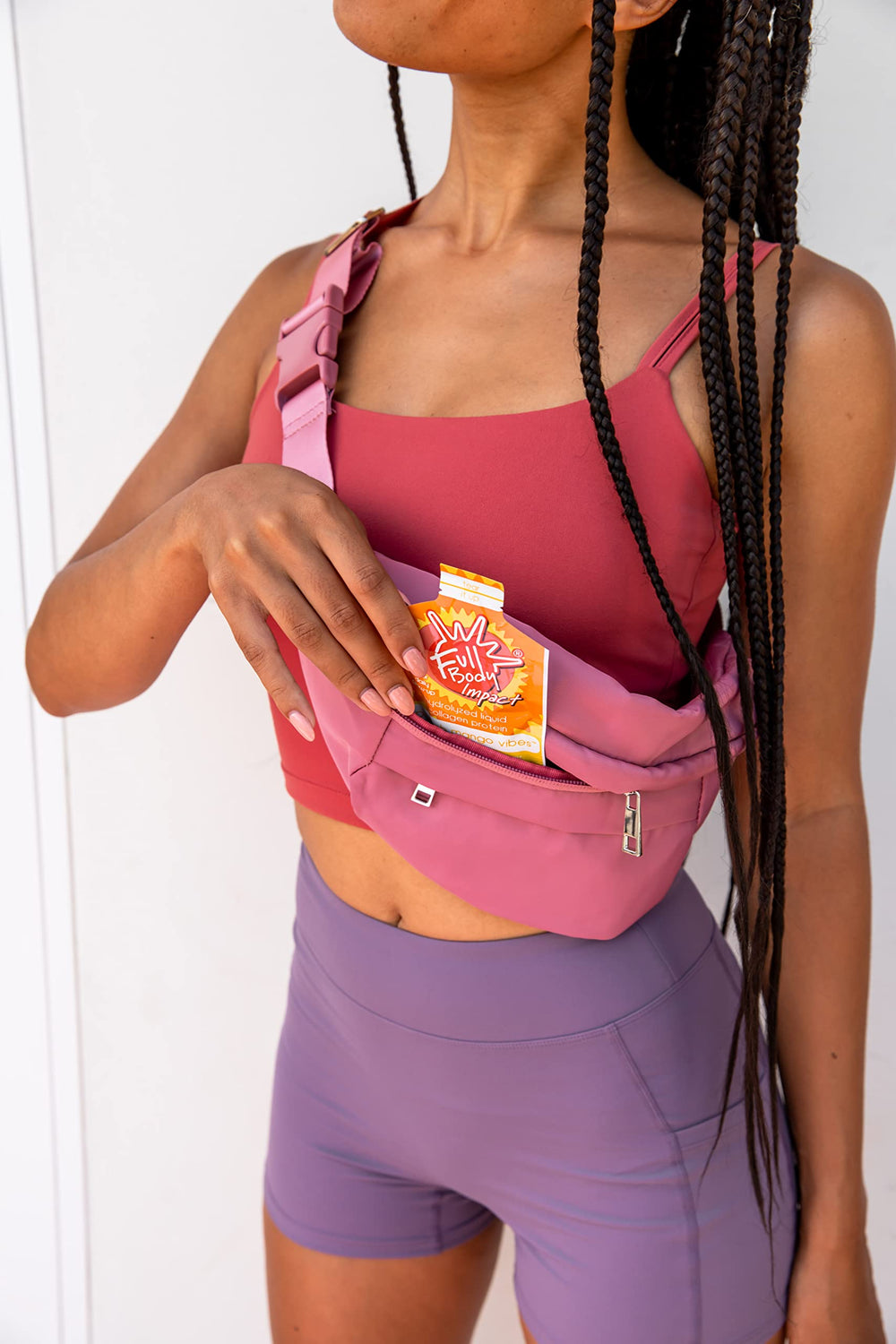 Full Body Impact Liquid Collagen USA-made seal and nutrition facts on pack.
