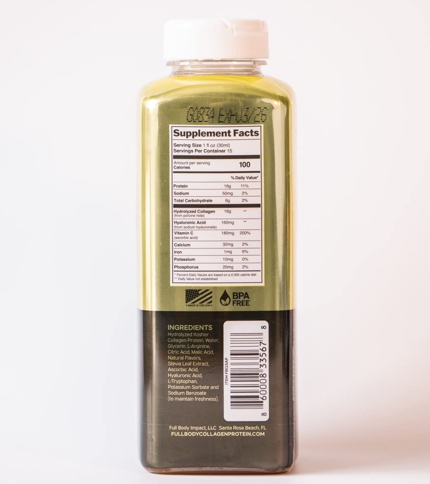 FULL BODY IMPACT Apple label showcases vitamin C for a vibrant daily routine.