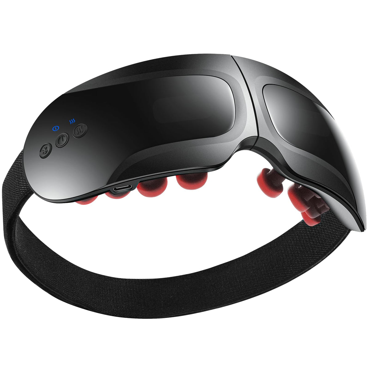 Fullicon eye massager with heat-vibration for gentle migraine relief on the go.