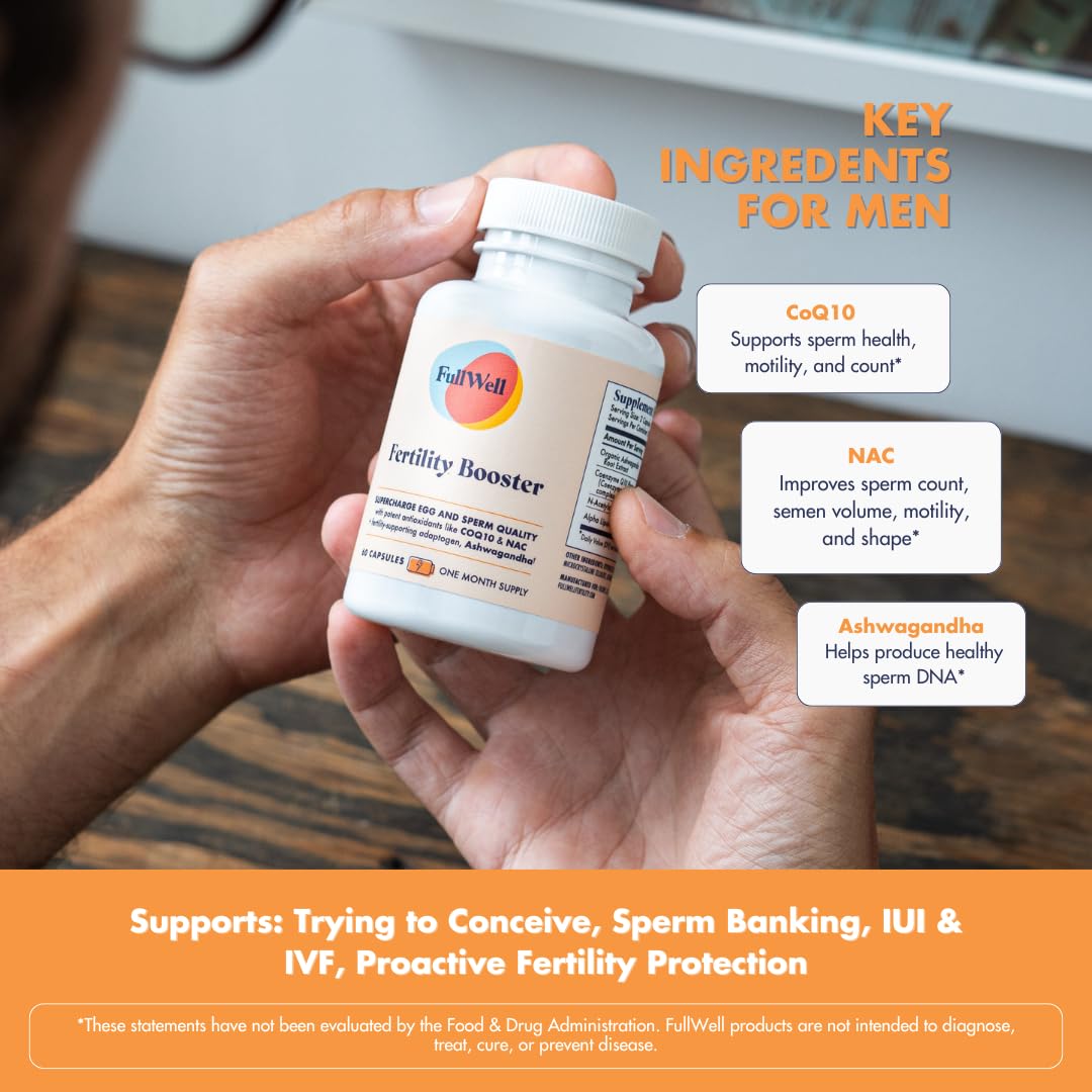 FullWell Fertility Booster Ashwagandha formula emphasizes natural adaptogen support