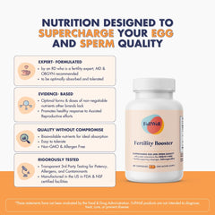 FullWell Fertility Booster tablet closeup highlights easy-to-take capsules for daily use