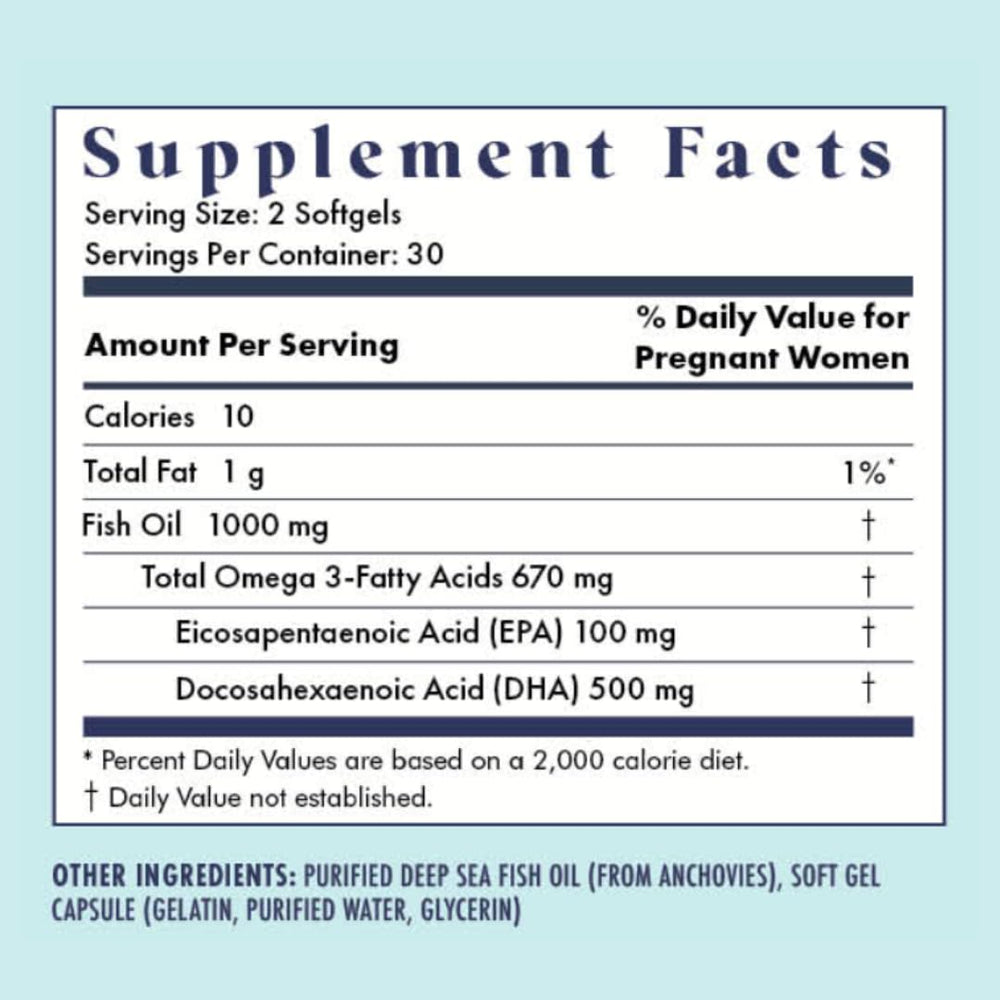 FullWell omega-3 brain and heart softgels displayed for daily support.