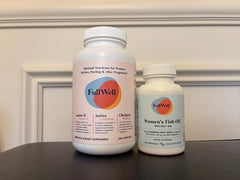 FullWell Prenatal DHA capsules close-up for easy daily nutrition.