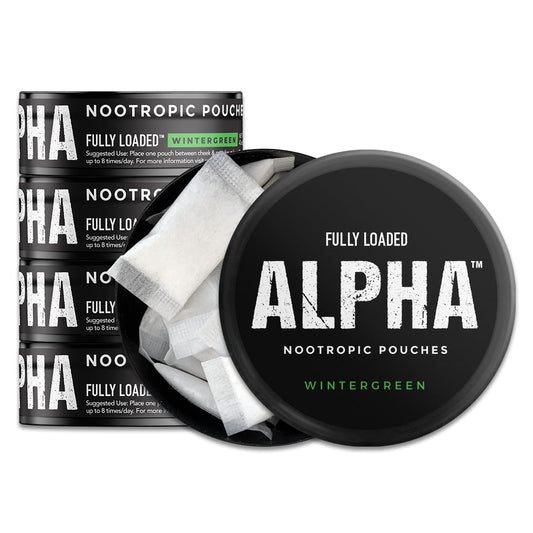 Fully Loaded Alpha can front view for discreet on-the-go use.