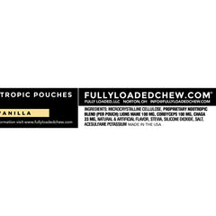 Fully Loaded Alpha vanilla pouch open shows 5-pack convenience for on-the-go use.