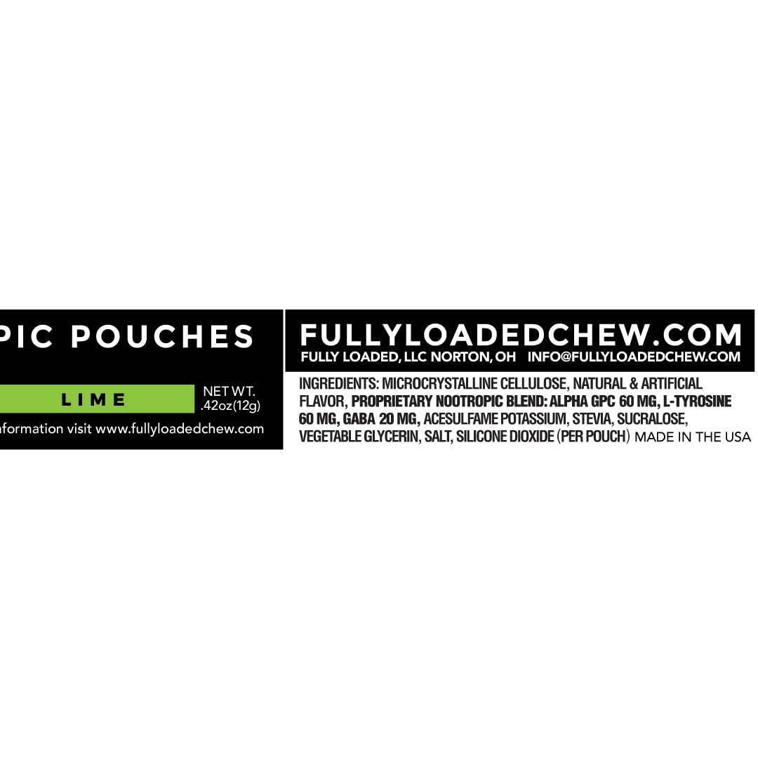 Fully Loaded Bullseye Alpha Lime pouch out of package ready for discreet use.