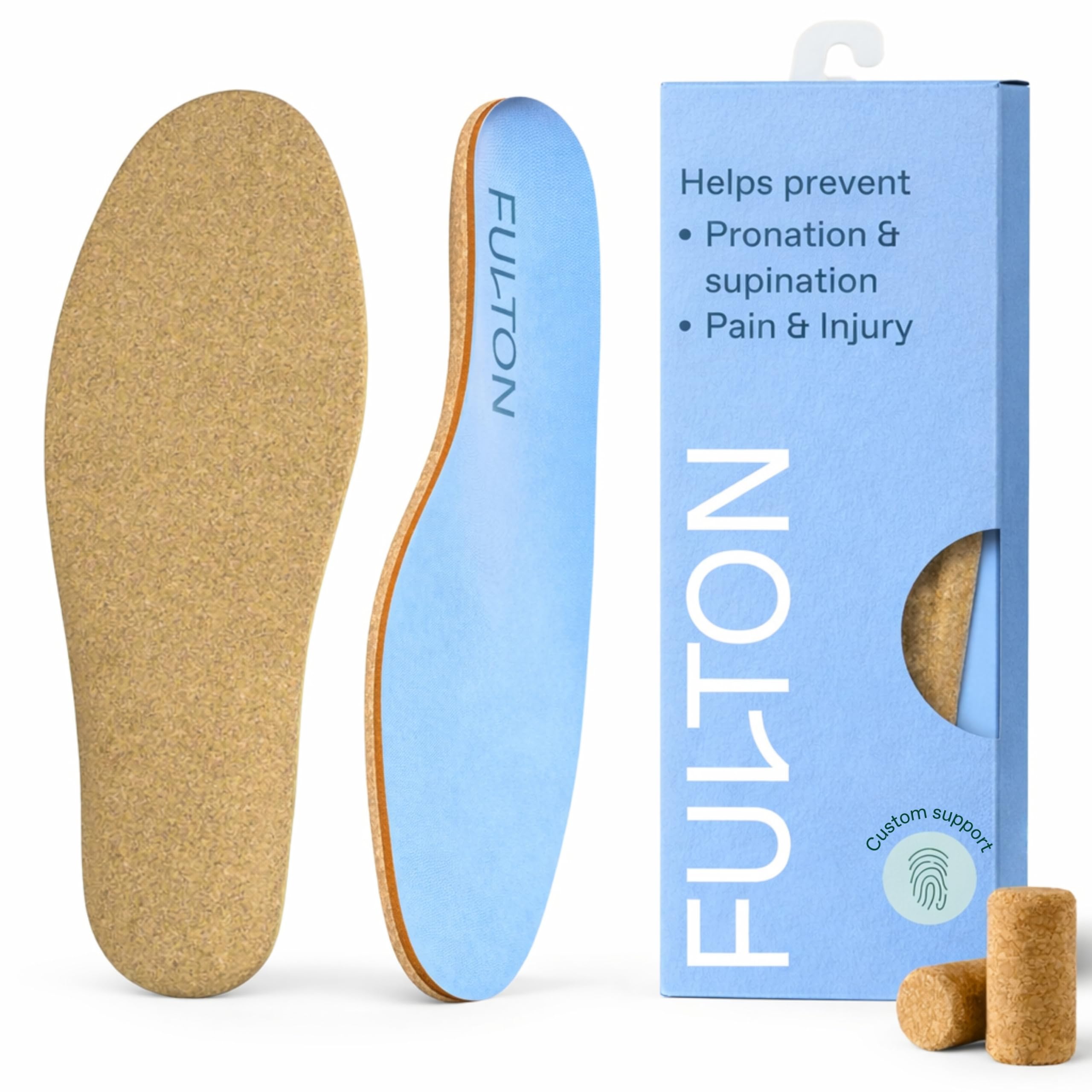 Fulton Athletic Insoles show arch support for improved comfort during runs
