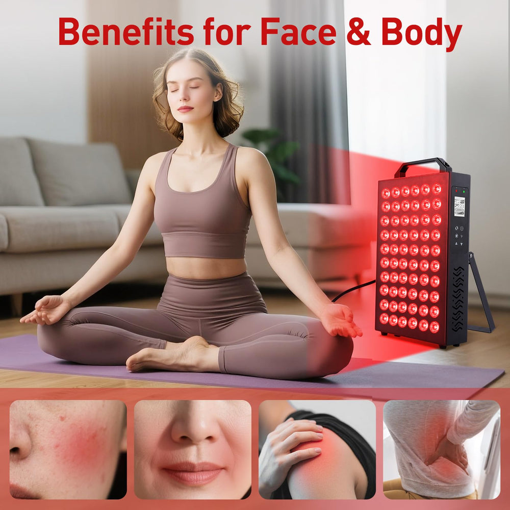 Fumitt dual-chip LED panel close-up highlighting powerful wavelengths for targeted therapy