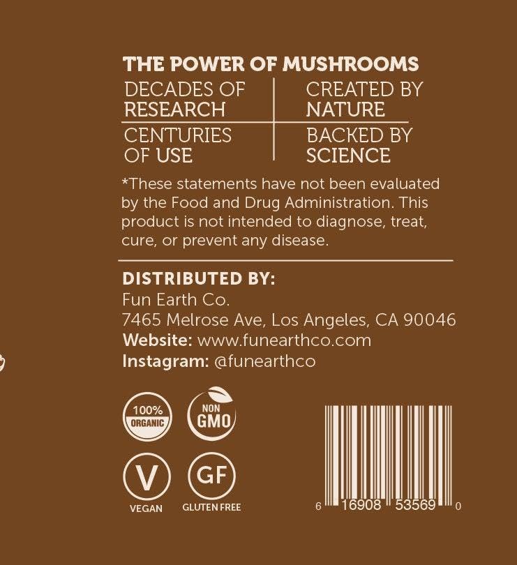 Fun Earth Mushroom Mocha vanilla-cinnamon finish for morning routines