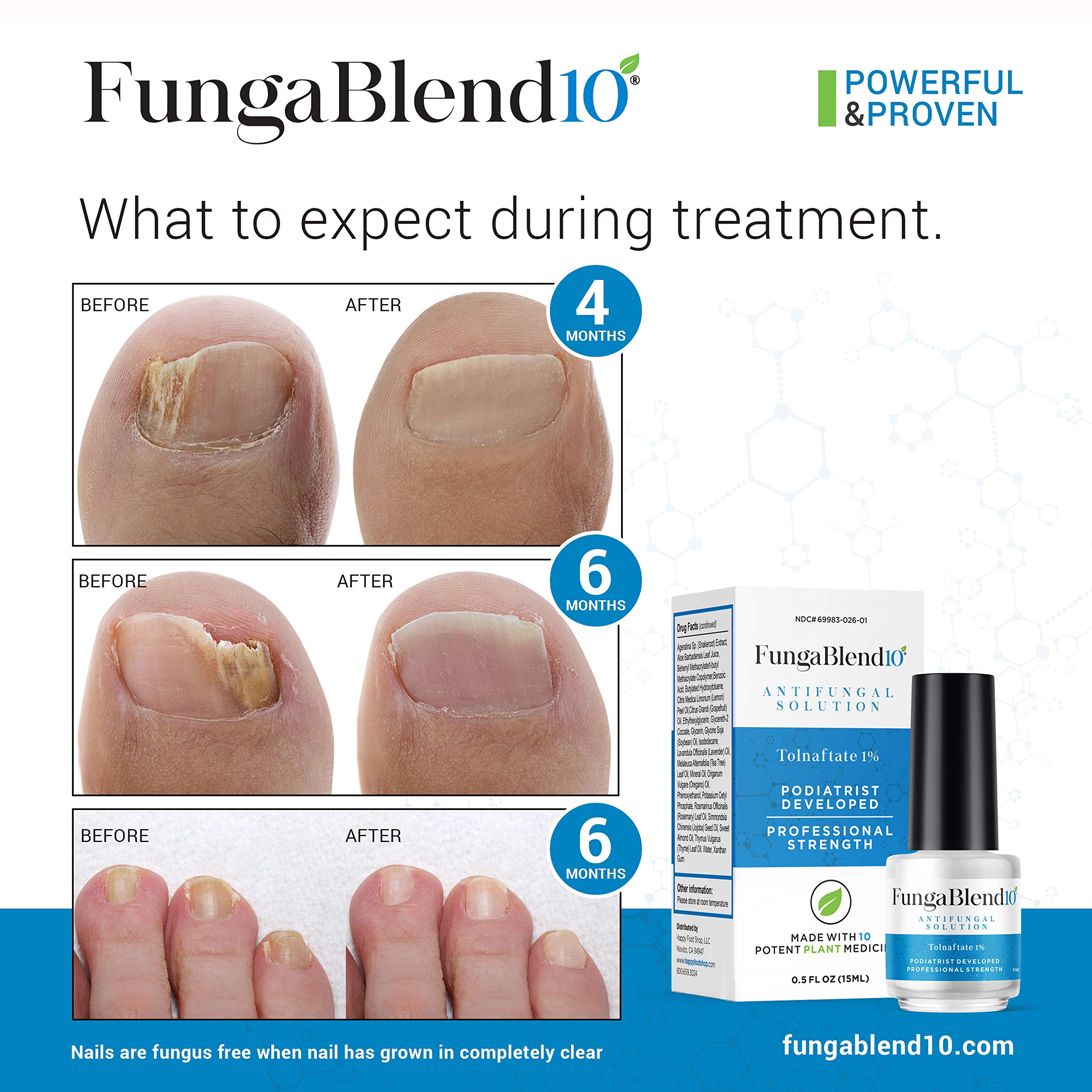 FungaBlend 10 plant medicines blend shown as natural therapy for nails.