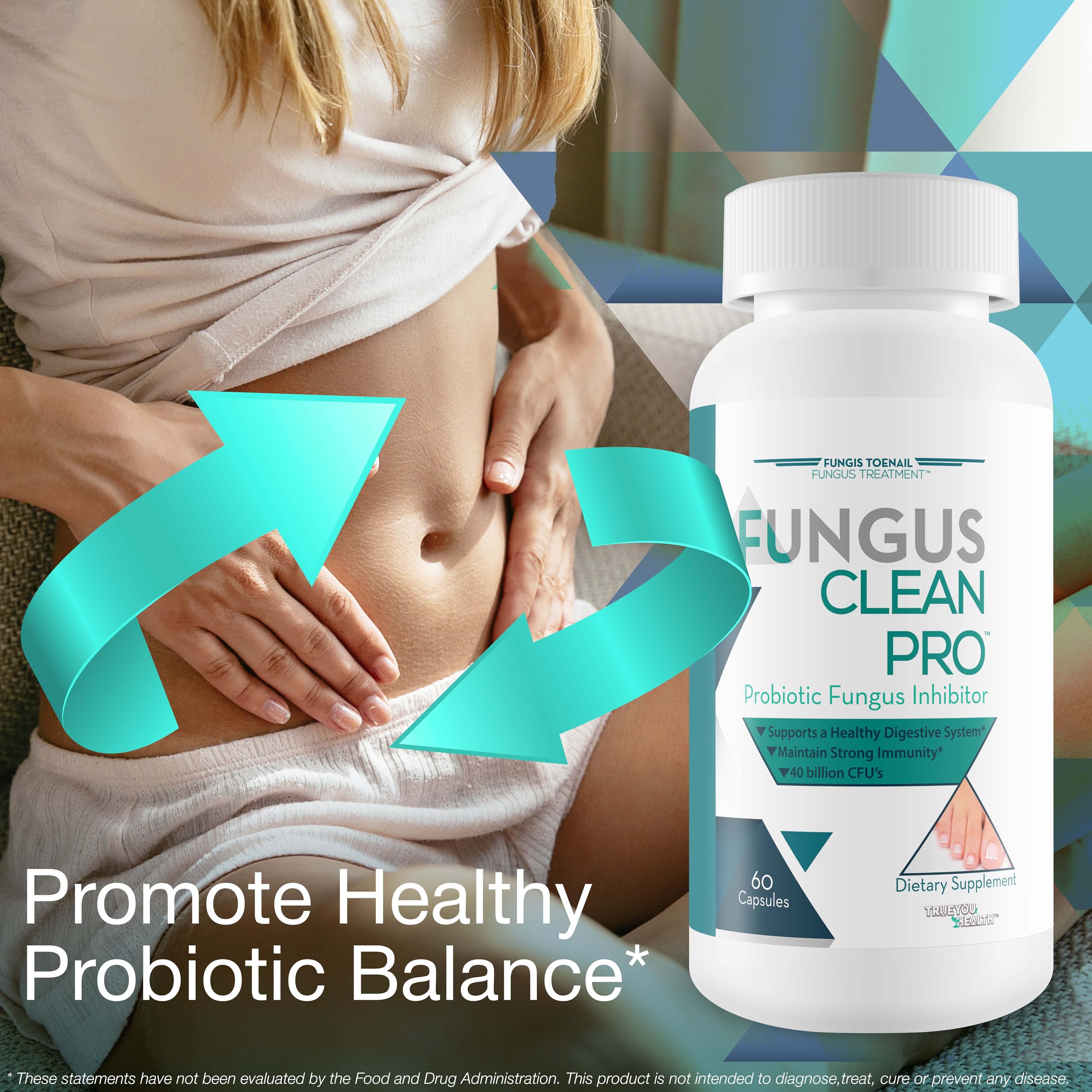Prebiotics graphic indicates extra ingredients to boost probiotic effectiveness.