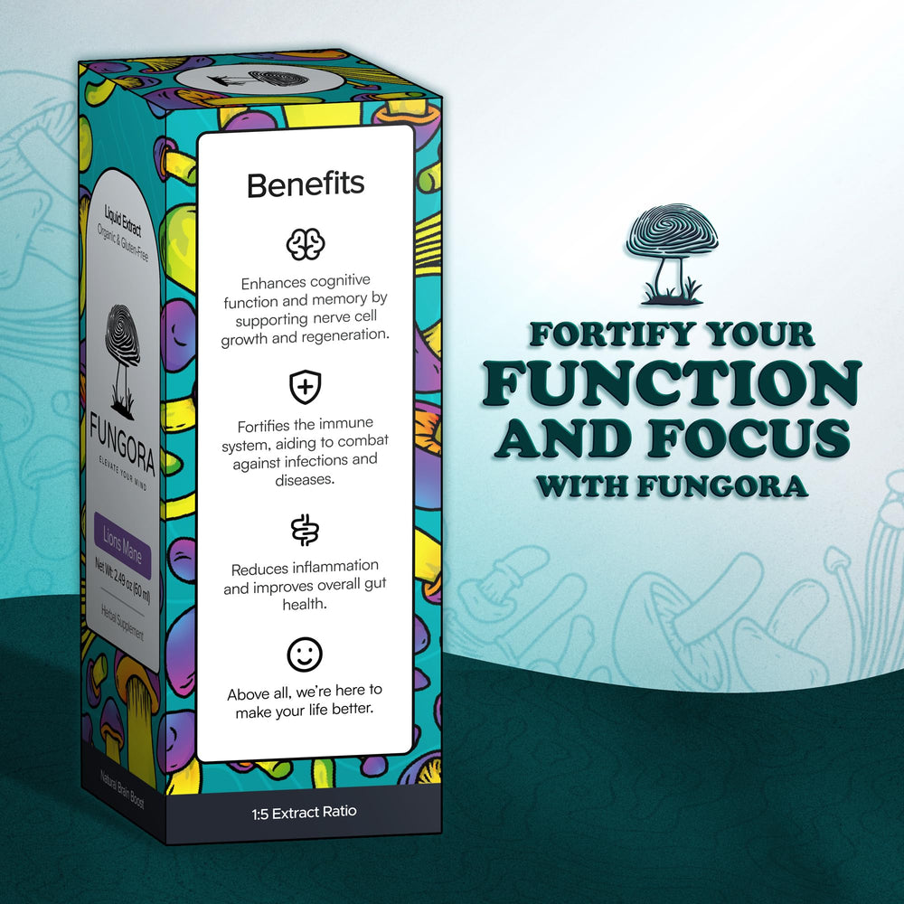 Fungora Lion's Mane added to coffee for enhanced study sessions.