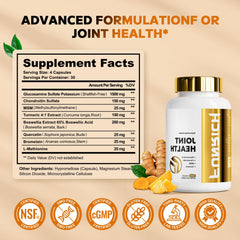 FunRICH MSM turmeric boswellia label highlights blend for joint care.