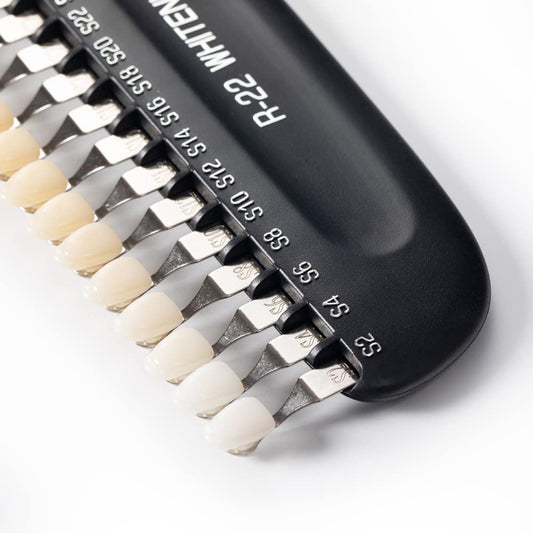 FUREIN SMILE shade guide housed in a portable mirrored box for quick clinic checks.