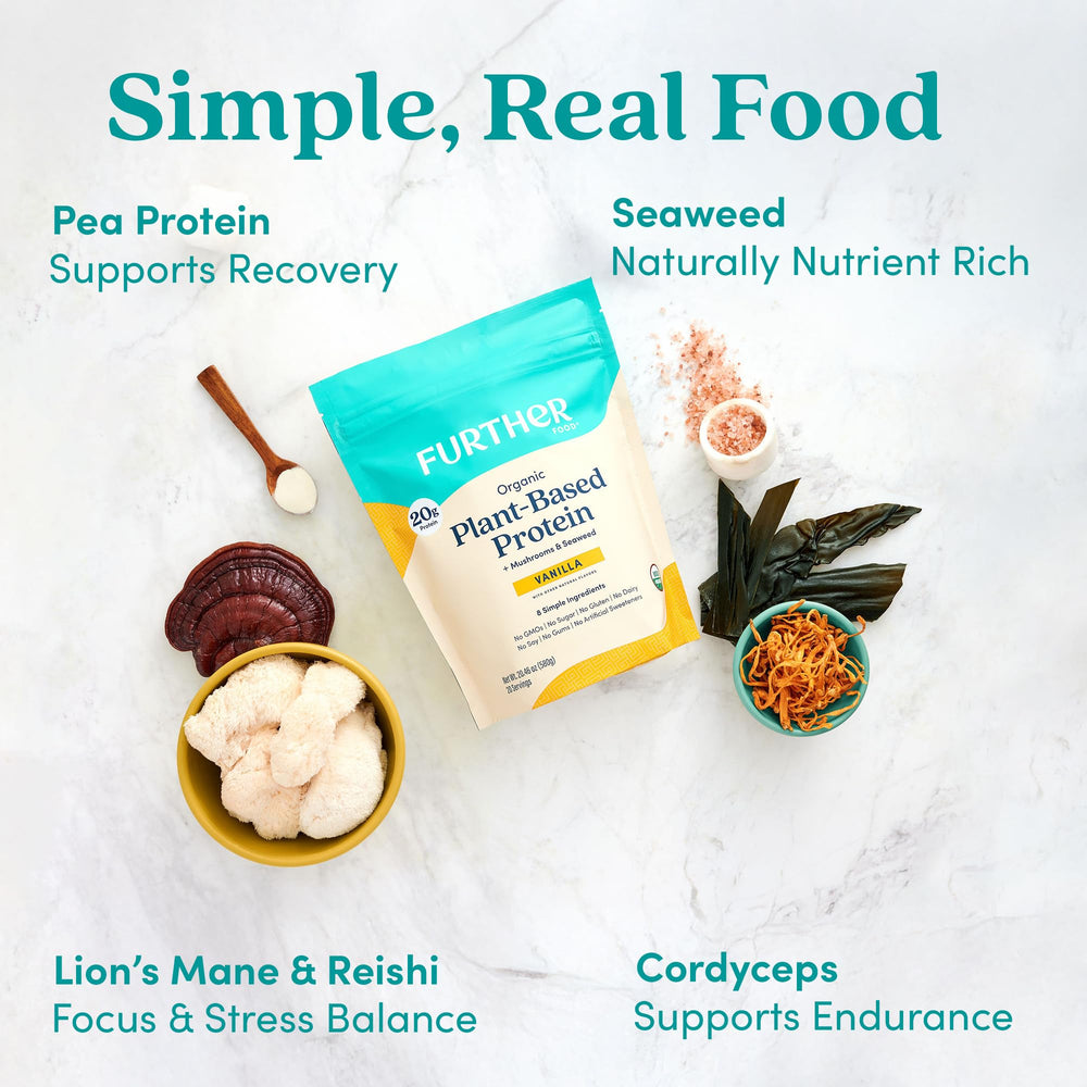 Further Food seaweed nutrition blend highlights minerals for daily wellness.