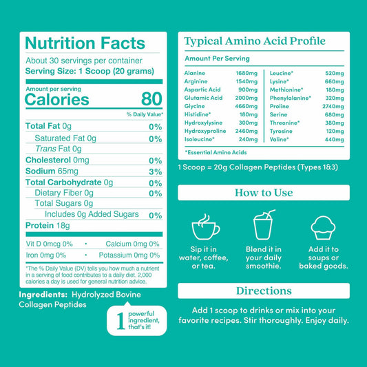 Further Food unflavored collagen scoop shows easy portioning for daily use.