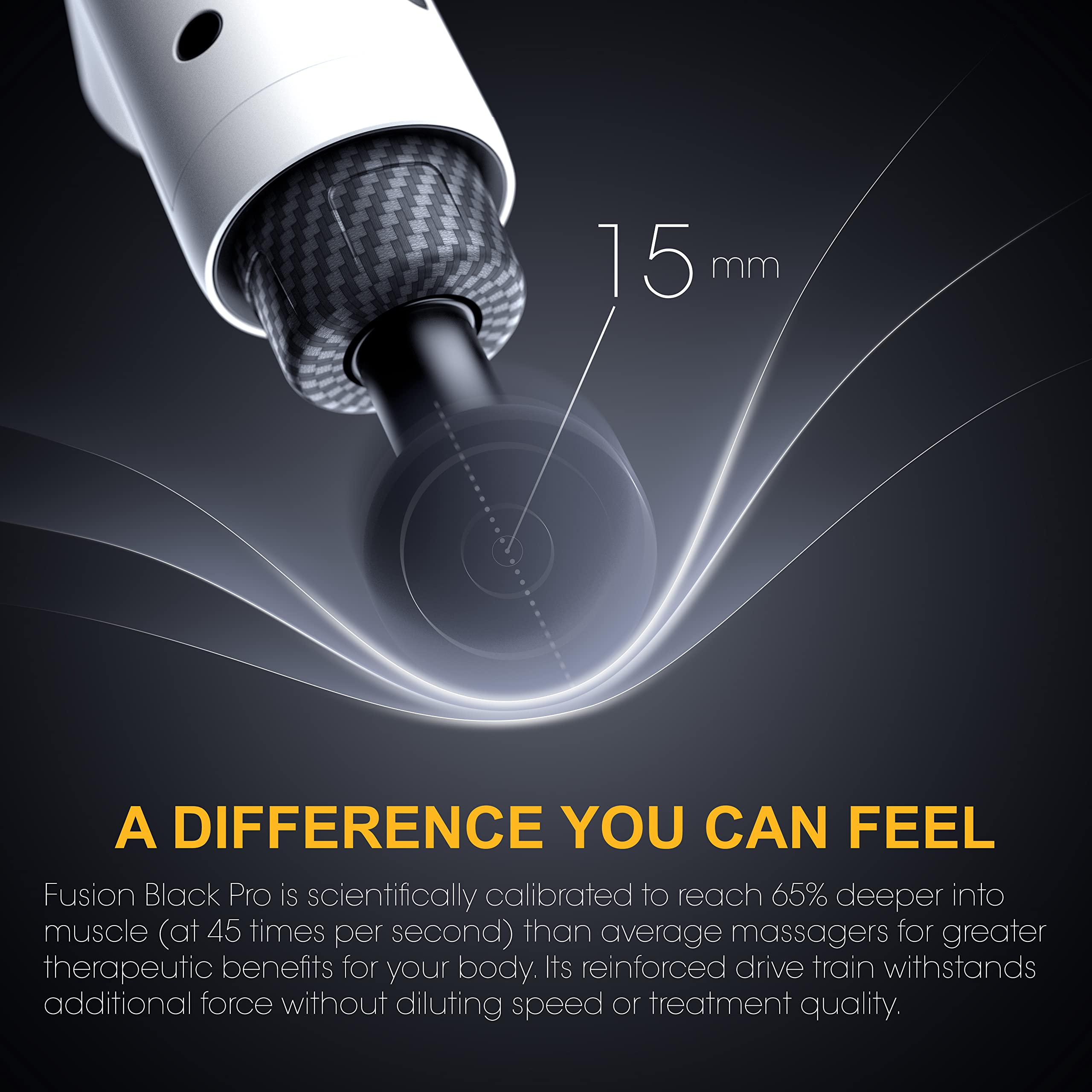 Fusion Black Pro twenty-speed levels tailor intensity for different areas.