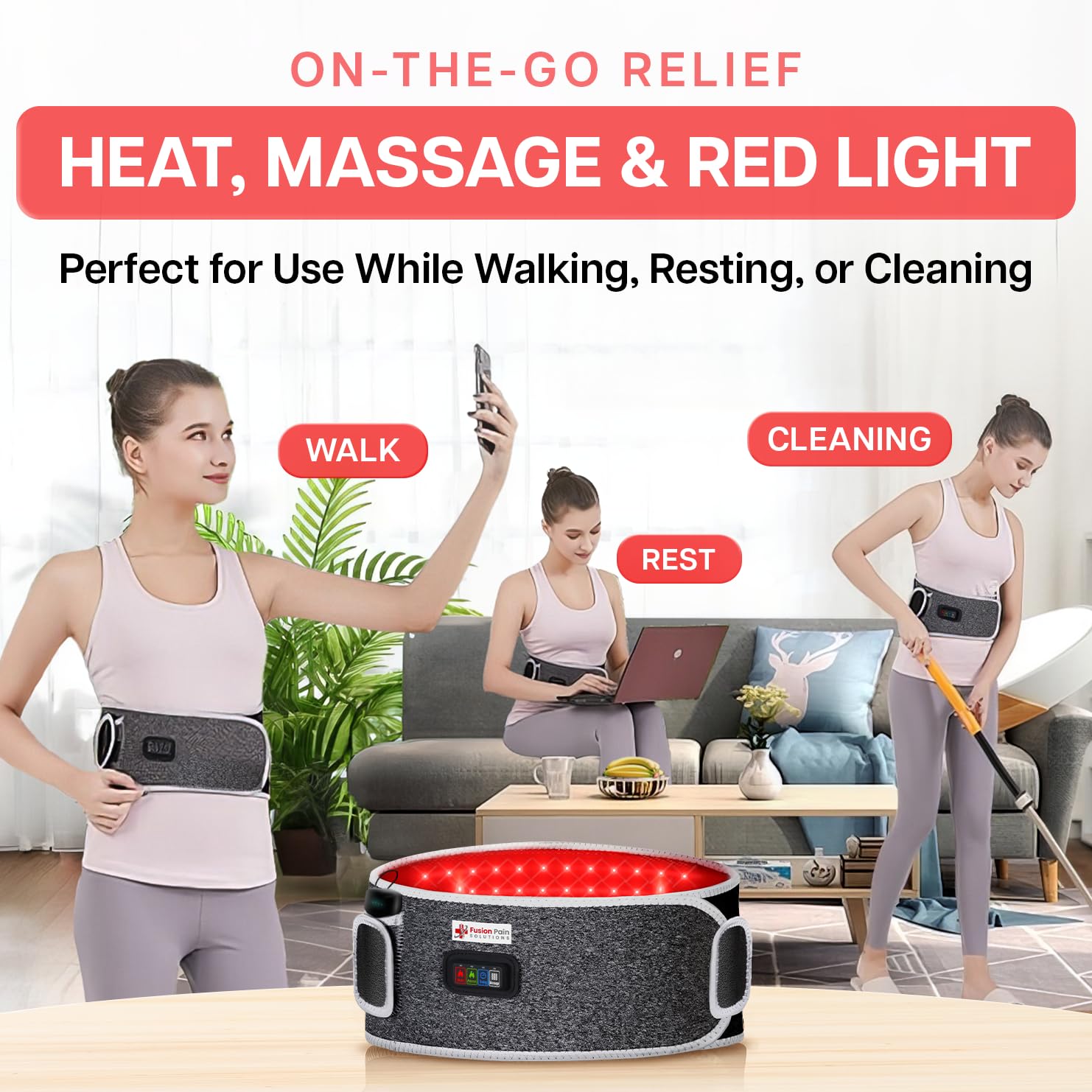 Fusion Pain Solutions cordless design enables freedom of movement during recovery.
