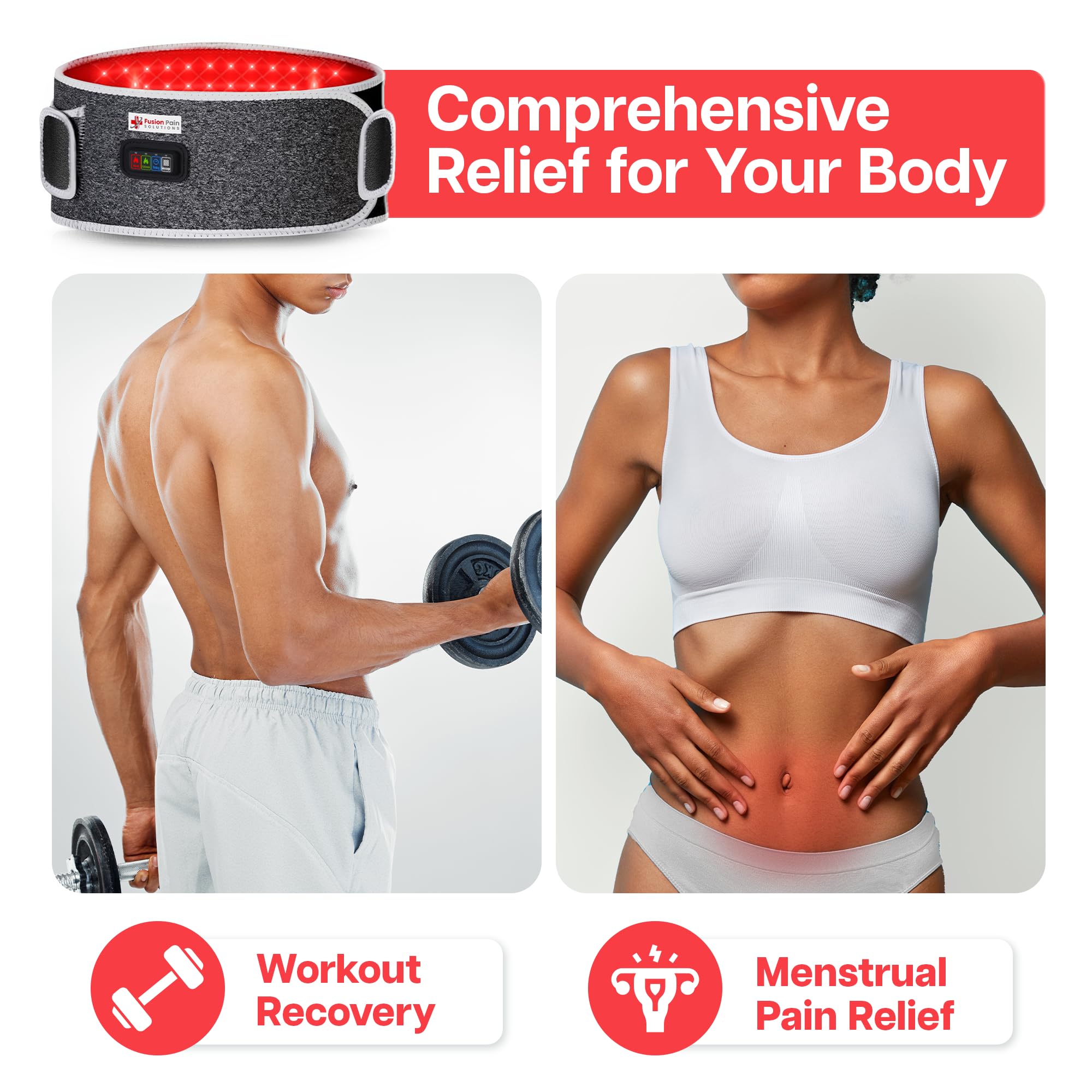Fusion Pain Solutions targeted pain relief with infrared therapy focuses on affected zones.