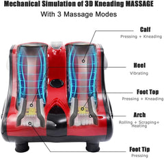 Futada foot massager with 4 calf discs concentrates on calves for leg relaxation