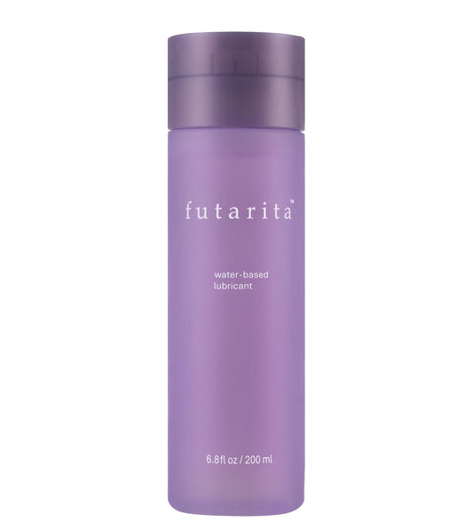 Futarita premium lubricant bottle featuring hyaluronic acid for natural, comfortable skin contact.