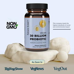 Future Kind probiotic label details 30 billion CFUs and product benefits
