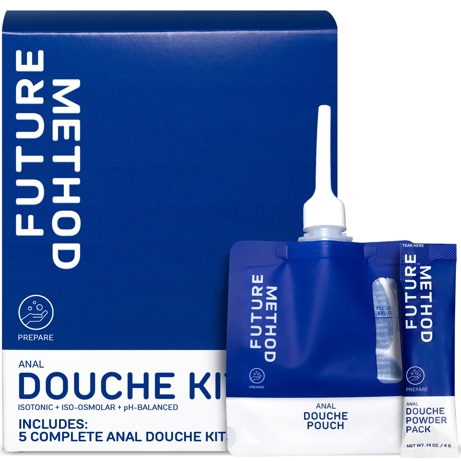FUTURE METHOD Anal Douche Kit front view showing quick, convenient prep.