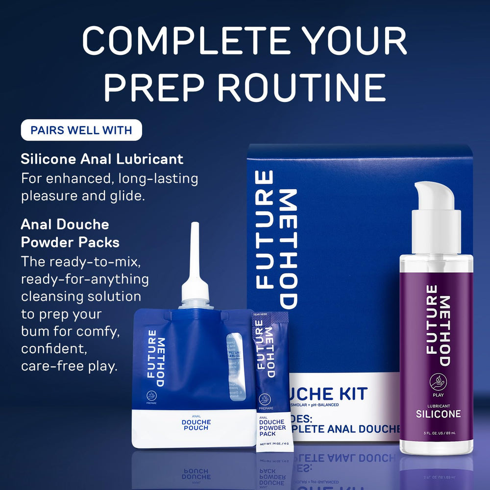 FUTURE METHOD Anal Douche Kit packaging designed for travel-friendly convenience.