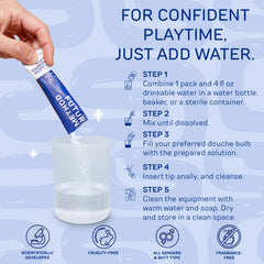 Enema bulb compatibility shown for flexible cleansing routines.