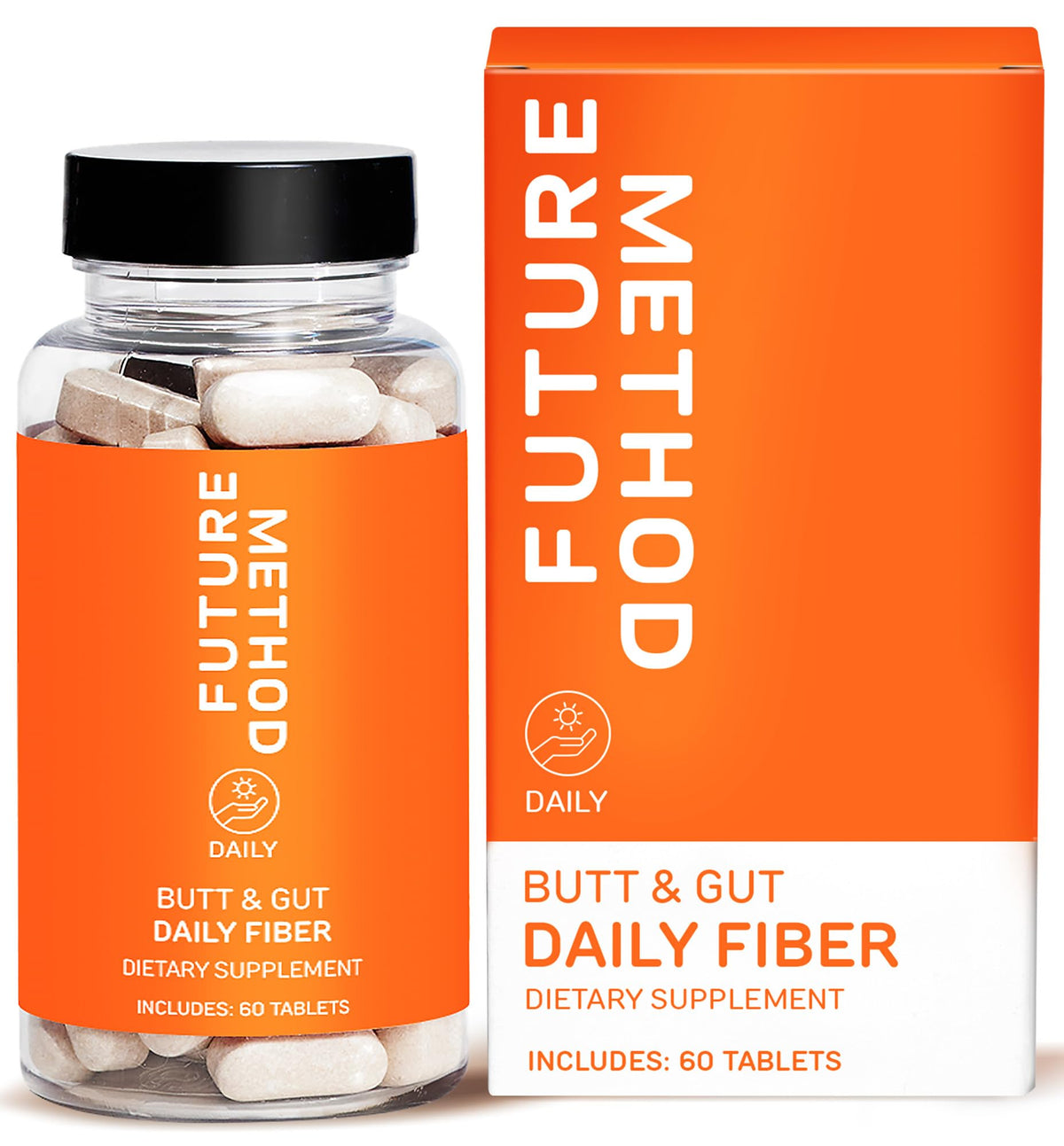 Future Method fiber bottle front with clear branding for daily use.