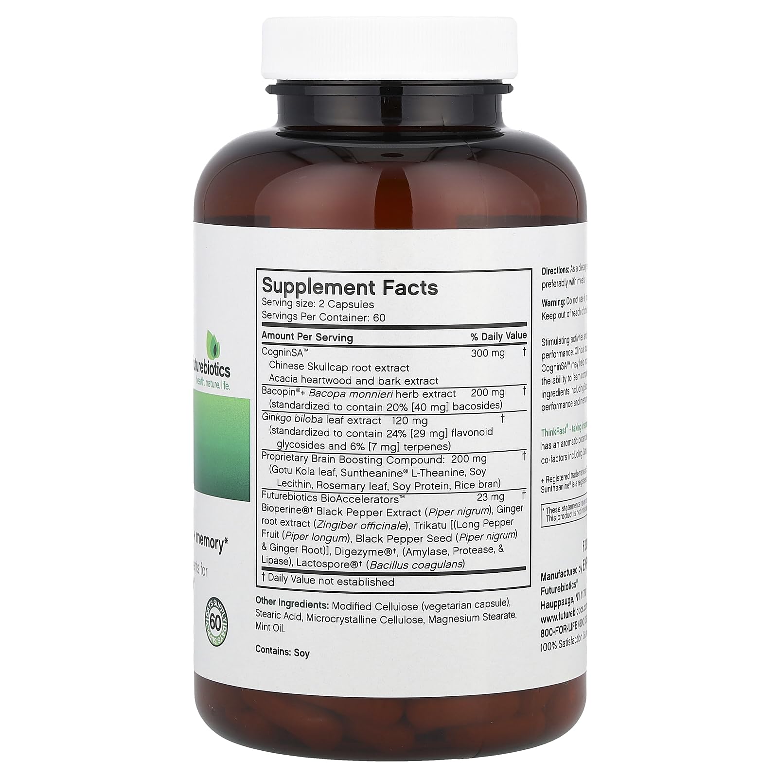ThinkFast capsules highlighting cognitive support ingredients for daily use
