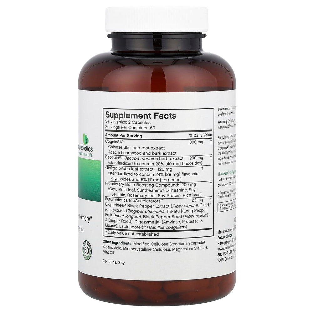 ThinkFast capsules highlighting cognitive support ingredients for daily use