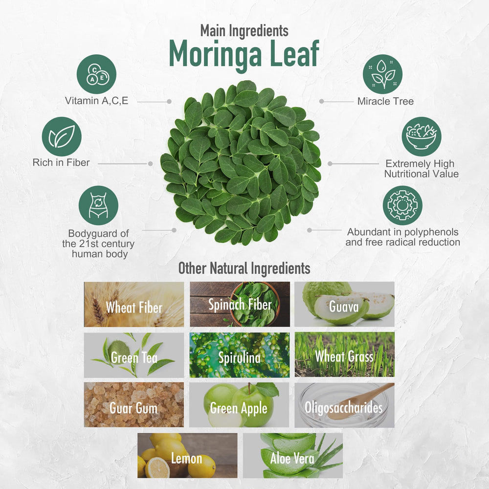FUTURE SALAD high-fiber natural ingredients including moringa and spirulina