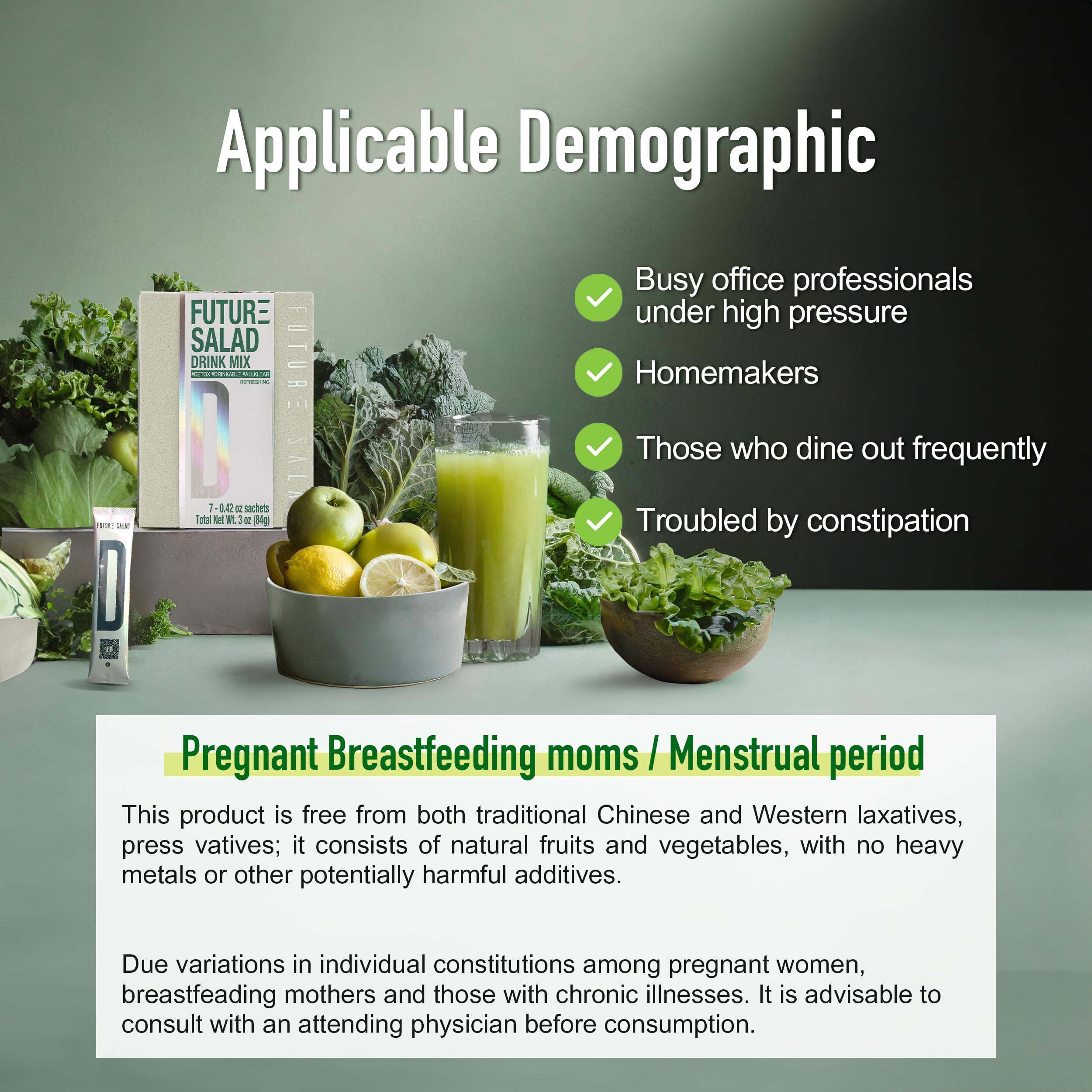 FUTURE SALAD portable sachet on-the-go for busy professionals