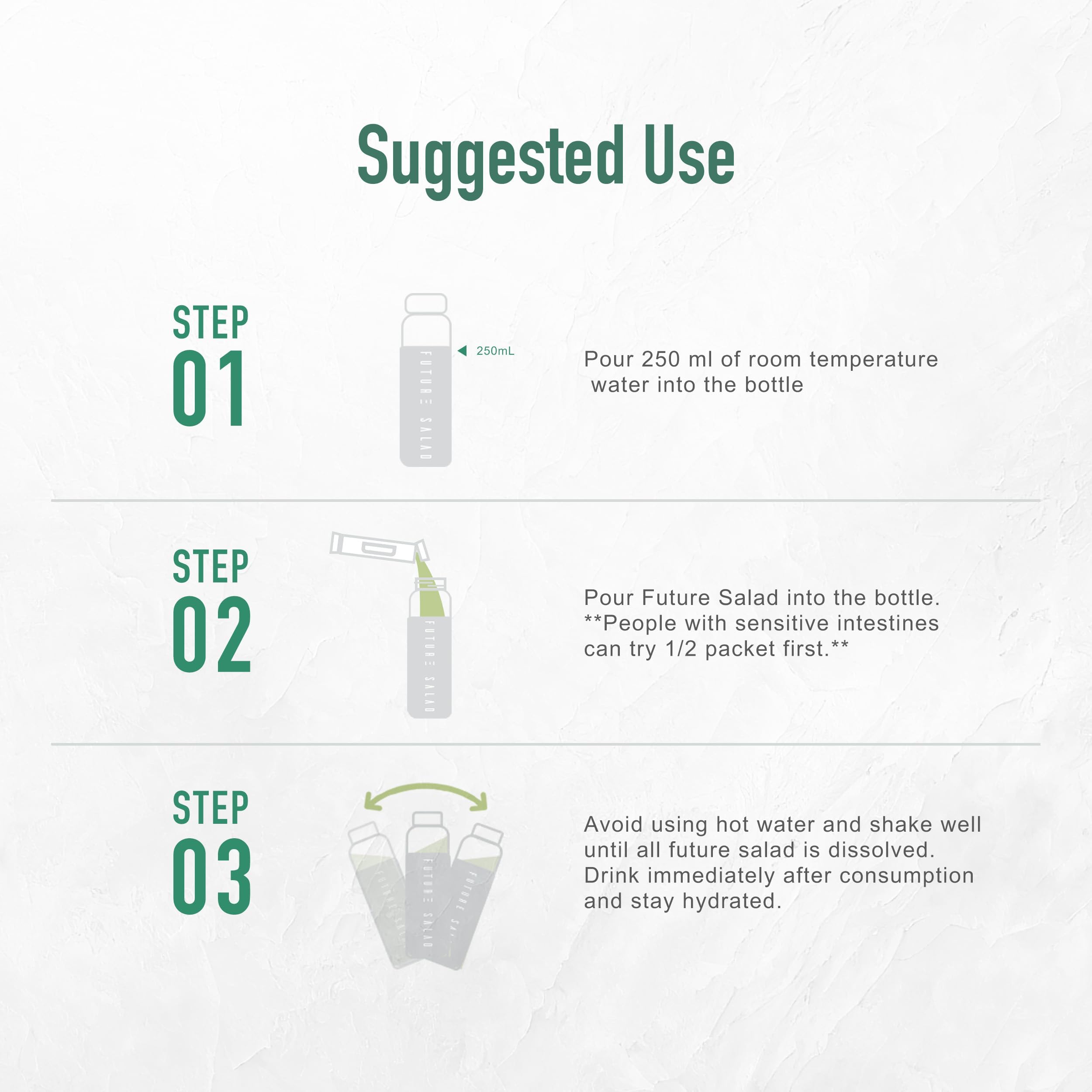 FUTURE SALAD quick-prepare daily nutrition shake with water