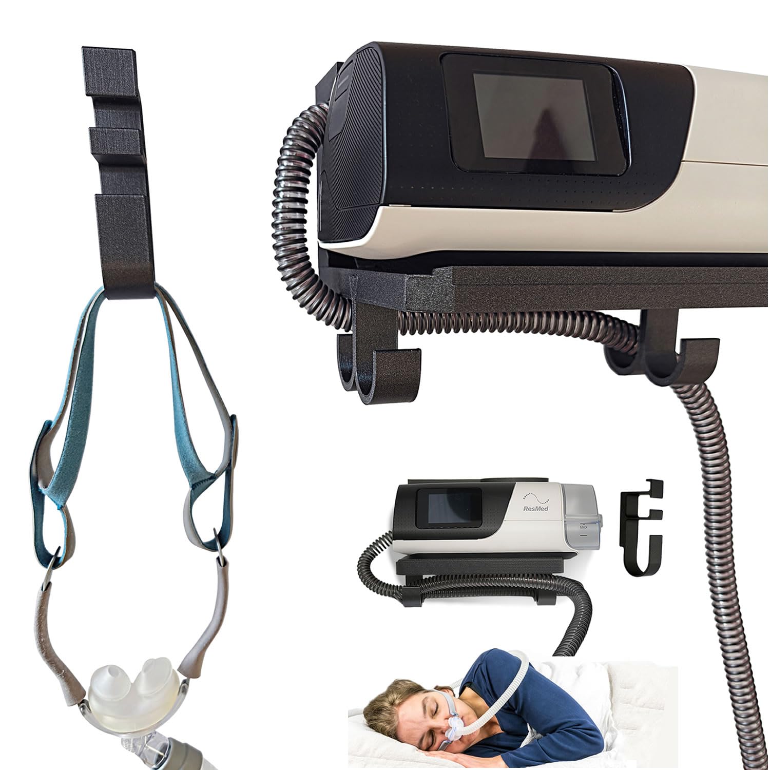 Fuwkeo AirSense 11 wall mount shelf securely holds your CPAP and accessories.