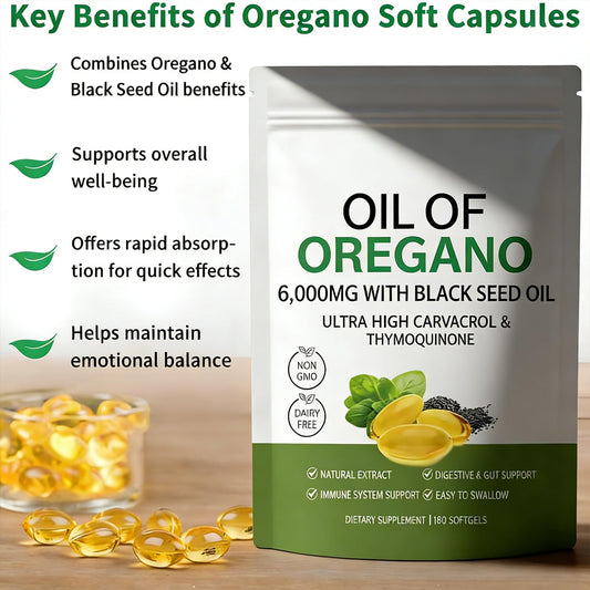FW ZONE Oil of Oregano capsules close-up for easy daily wellness.