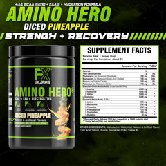 Pineapple pour showcasing amino drink for hydration and endurance support