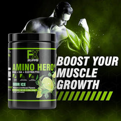 Glass with Amino Hero Sour Ice poured for hydration after training