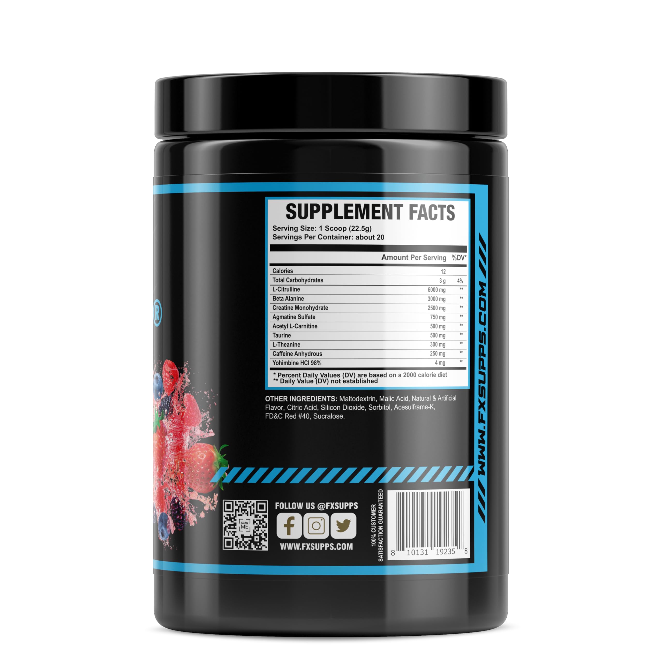 FXSUPPS Catalyft measuring scoop ready to mix for a pre-workout boost.