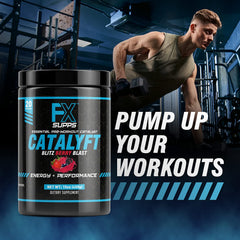 FXSUPPS Catalyft pour into glass capturing quick, clean energy kick.