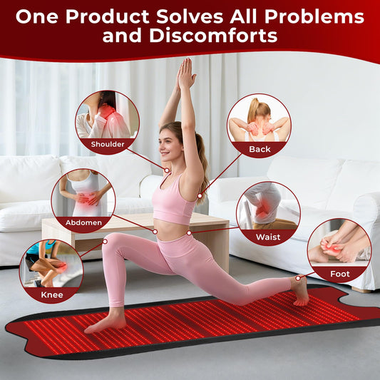 fyovuv red light therapy mat curved design hugs the body for better coverage