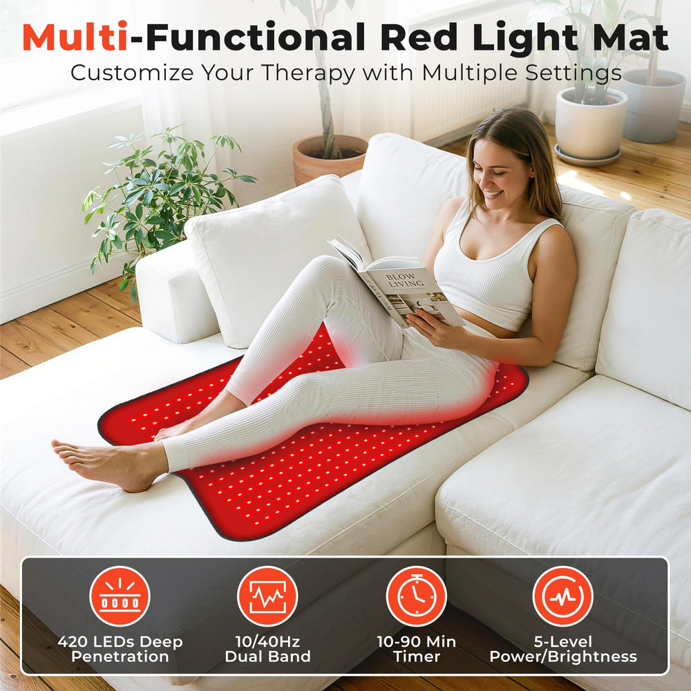fyovuv red light therapy mat over the waist for warming coverage after activity