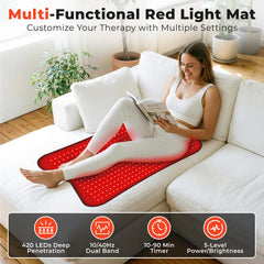 fyovuv red light therapy mat over the waist for warming coverage after activity