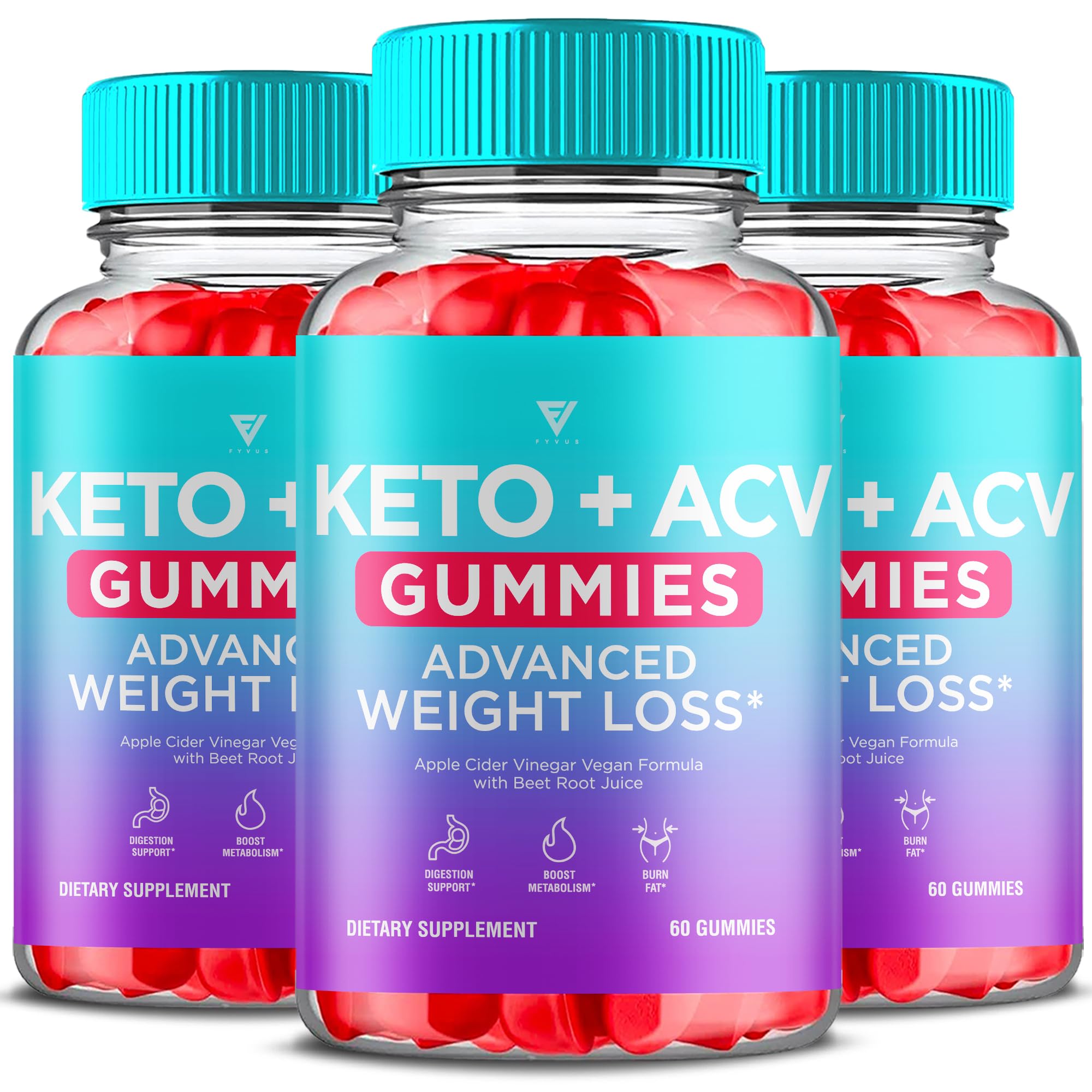 Fyvus Apple Cider Vinegar Gummies bottle showcases convenient daily wellness support.